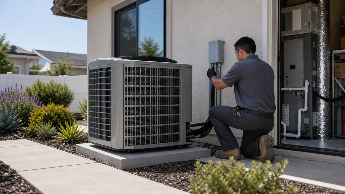Mitsubishi mini-split AC repair on a Burbank home